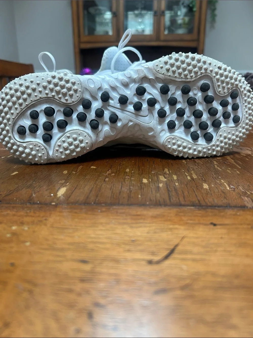 Nike Kids White Athletic Sneakers with Black Swoosh